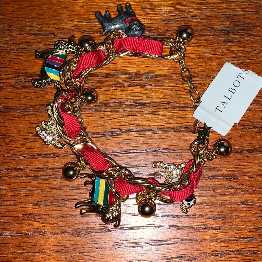 Talbots dog charm bracelet. Brand new